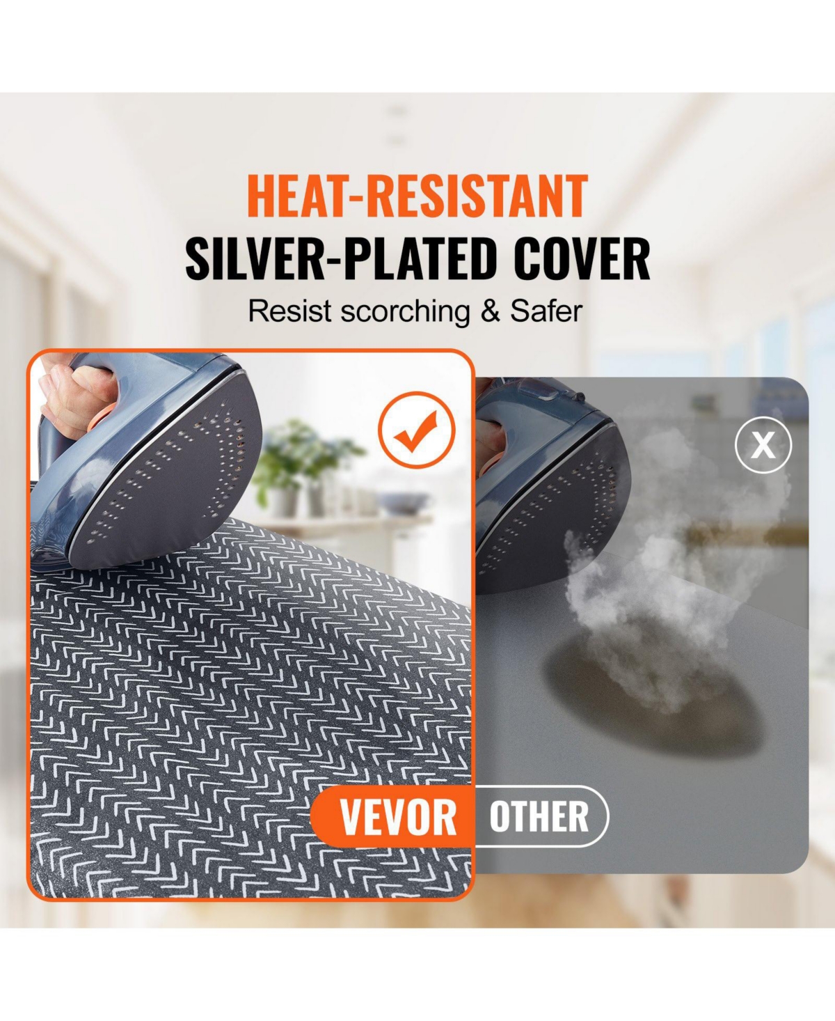 Ecooso Tabletop Ironing Board 23.4" x 14.4" with Heat-Resistant Cotton Cover & 7mm Padding, Ideal for Small Spaces & Travel