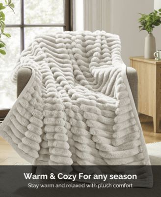 Ultra Plush Raschel Mink Blanket, Twin/Full
