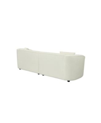 Streamdale 87" Curved Contemporary Beige Sofa: Plush, Streamlined, Durable - Stylish Living