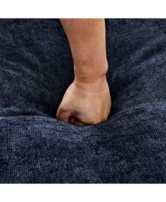 Comfy Cloud 4-Seat Chenille Sofa Sleeper with Ottomans & Pillows (Blue)