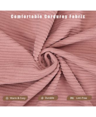 Pink Corduroy Modular Sofa Bed for Apartments