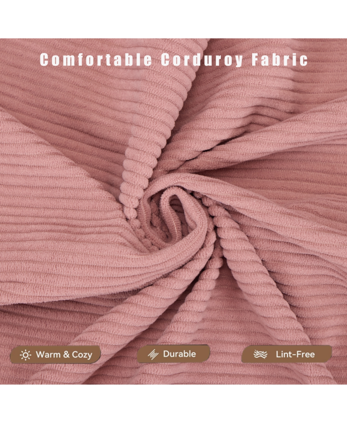 Streamdale Furniture Pink Corduroy Modular Sofa Bed for Apartments