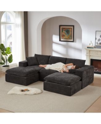 Streamdale Modern Chenille Cloud Sofa - Freely Combinable, Comfortable Living Room Furniture