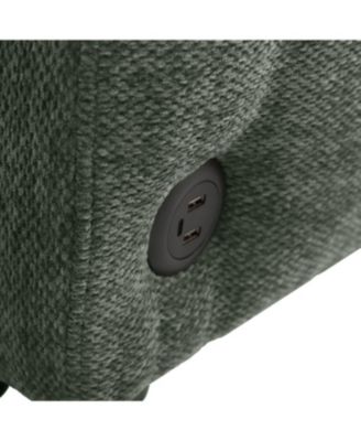  Tufted Loveseat Sofa Bed with Adjustable Backrest, USB Ports, and Cushions