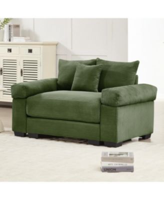 Streamdale Oversized Cloud Modular Sectional Couch, Premium Soft Corduroy, Green