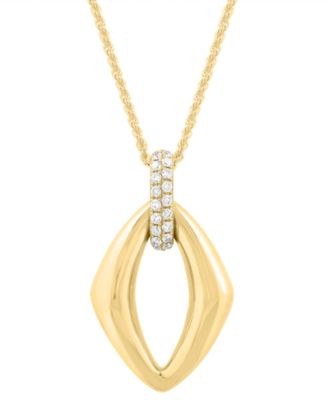 Diamond Pendant Necklace (1/4 ct. t.w.) in 14k Yellow Gold