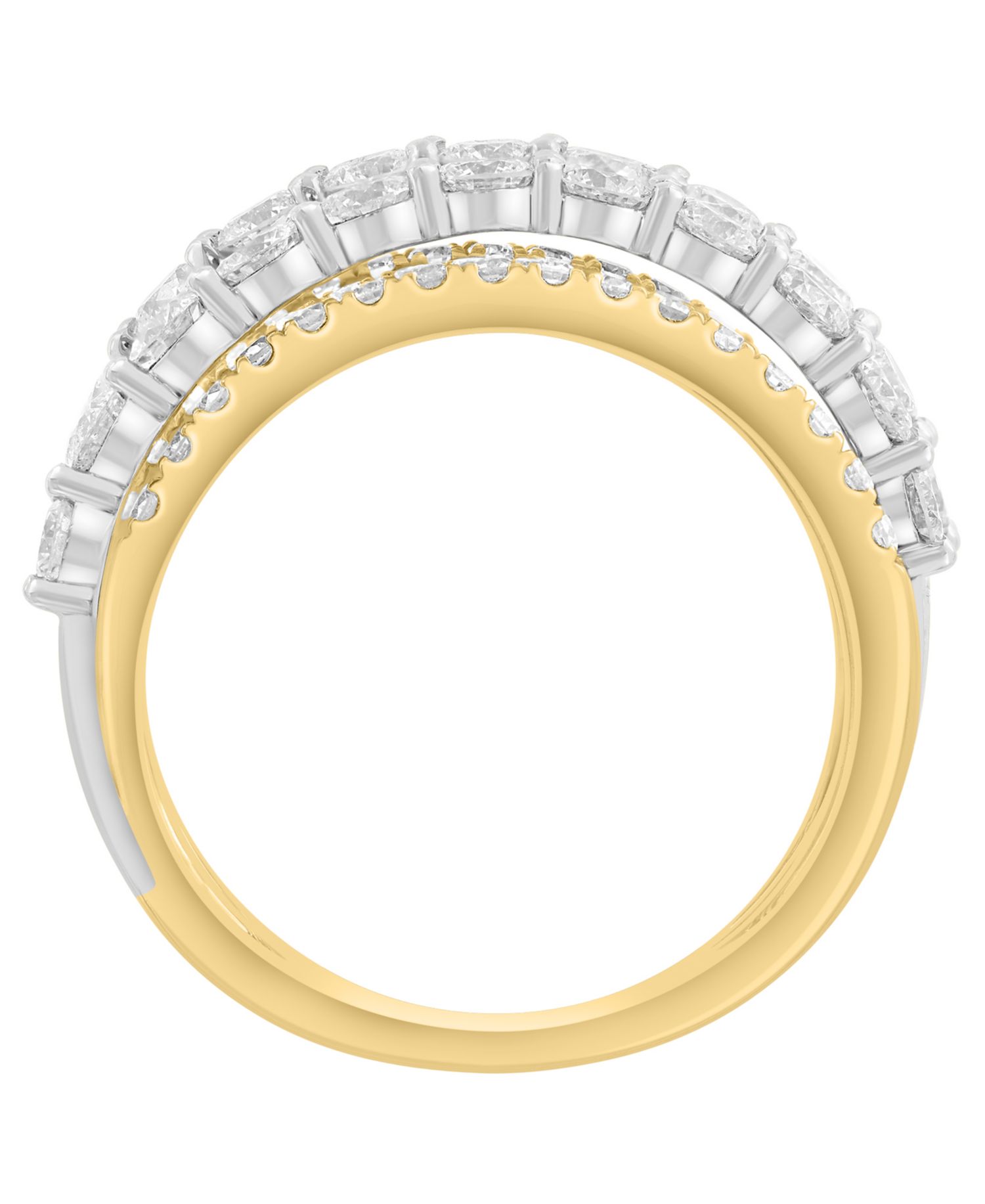 Diamond Ring (2-1/10 ct. t.w.) in 14k White & Yellow Gold