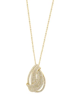 Diamond Pendant Necklace (5/8 ct. t.w.) in 14k Yellow Gold