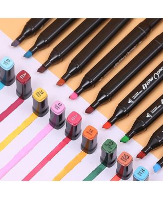 30 Colors Alcohol Brush Markers Set, Dual Tip Coloring Art Markers, Perfect for Coloring, Drawing, Sketching, Card Making and Illustration