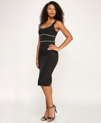 Juniors' Scoop Neck Midi Dress