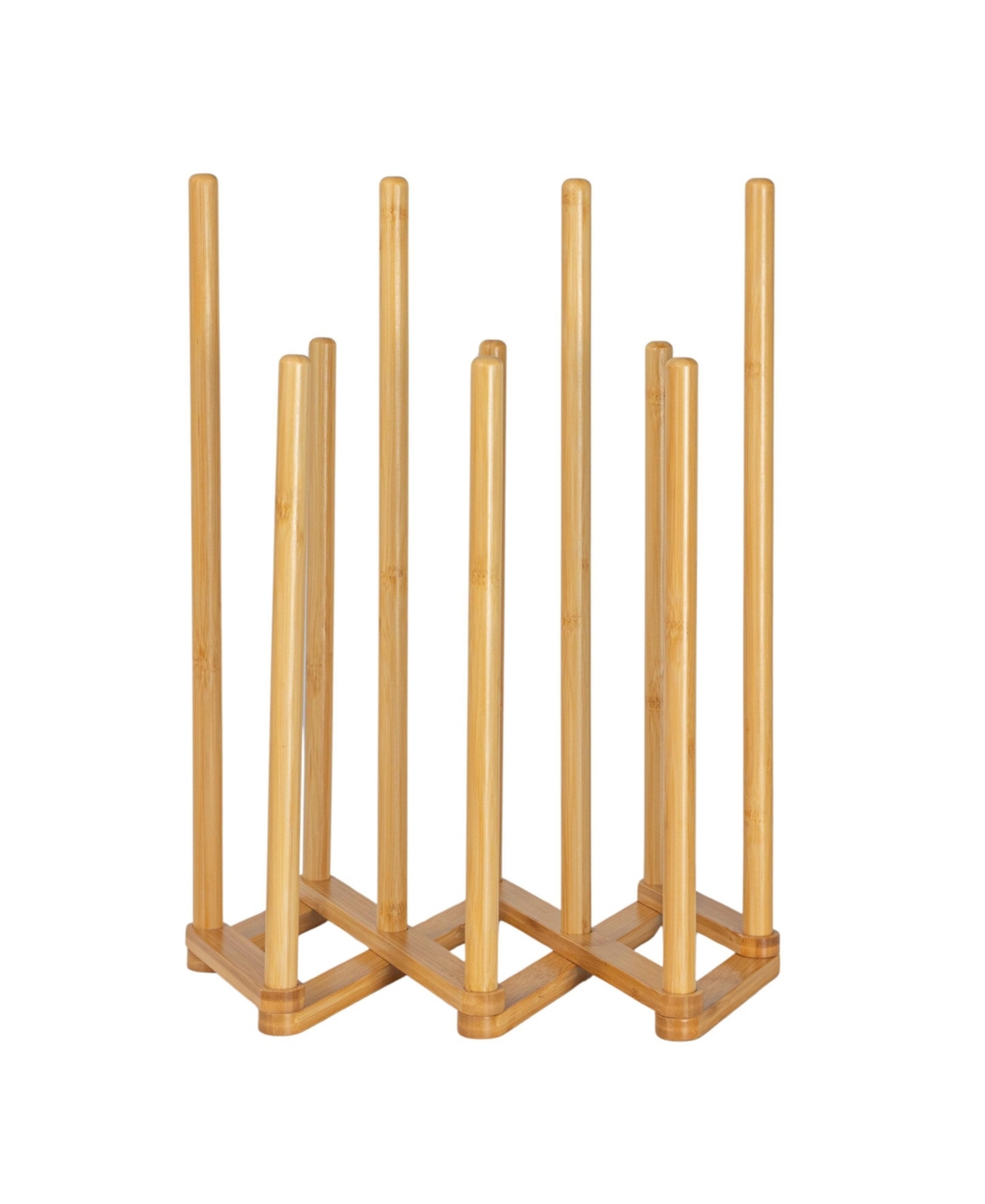 Household Essentials Bamboo 5 Pair Accordian Boot Rack, Natural