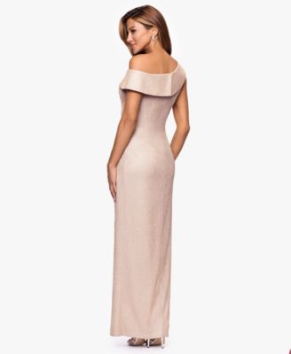 Petite One-Shoulder Long Slit Dress