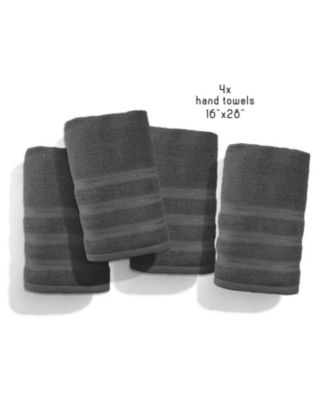 Luxury Soft & Absorbent 100% Ring Spun Cotton Hand Towels for Bathroom, Shower, Spa - 4 Piece Hand Towel Set