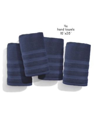 Luxury Soft & Absorbent 100% Ring Spun Cotton Hand Towels for Bathroom, Shower, Spa - 4 Piece Hand Towel Set