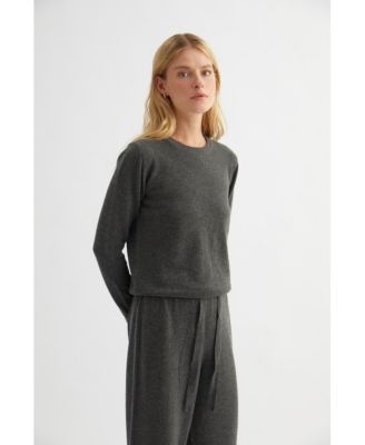 Women's Ash Grey Cashmere Sweater