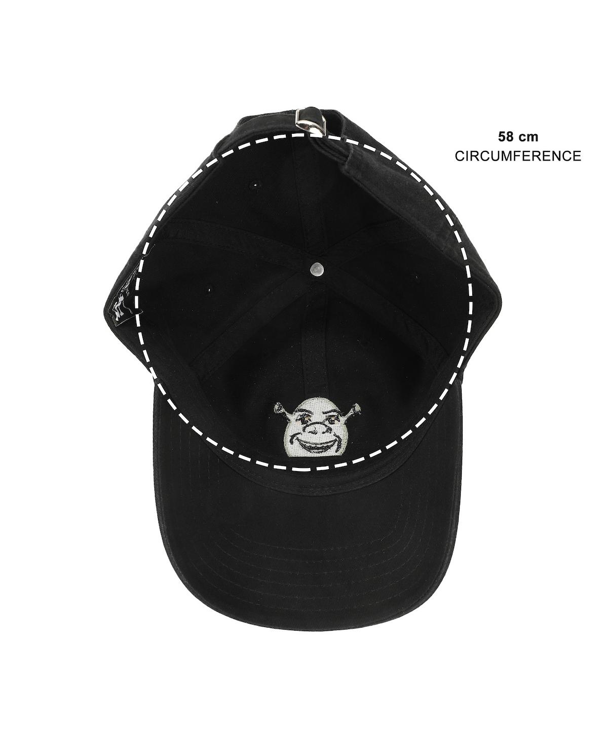 Shrek Men's Embroidered Character Face Black Unstructured Baseball Cap