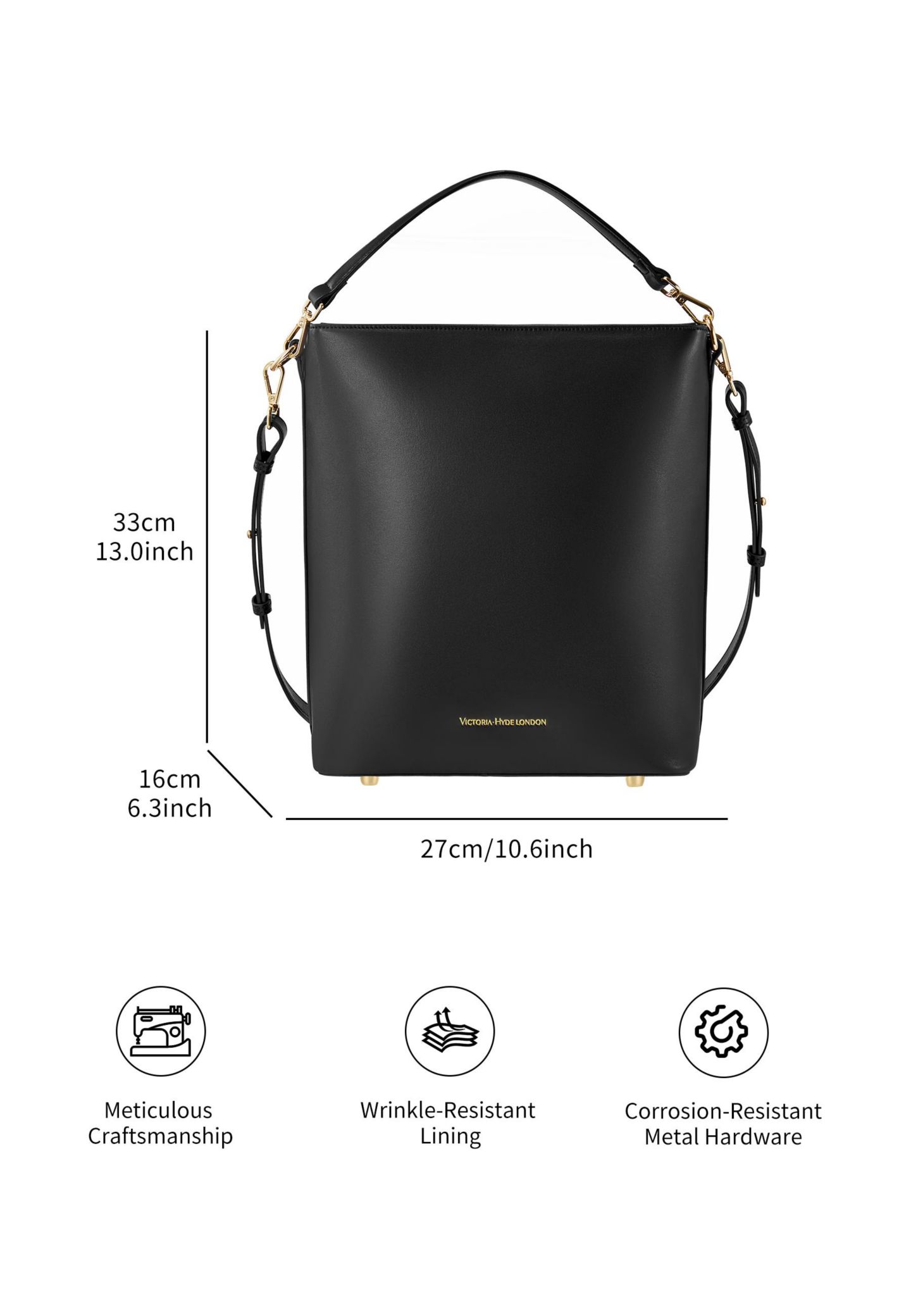 Женские сумки Victoria Hyde London Bags for Women, Large Capacity Tote Handbag - Travel & Business Victoria Hyde Kloey, цвет: Чёрный — фото 6
