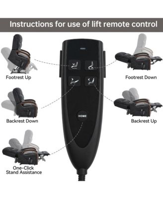 Power Chenille Lift Recliner Chair Dual Motor Infinite Position Up to 350 LBS with Solid Wood Armrests, Heat Massage and Heavy Duty Motion Mechanism