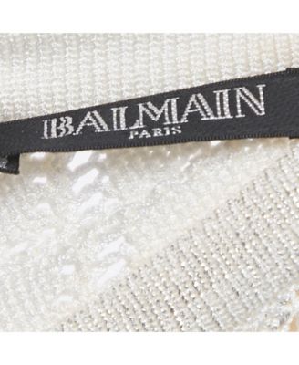 Women's Ivory Lurex Knit Sleeveless Mini Dress