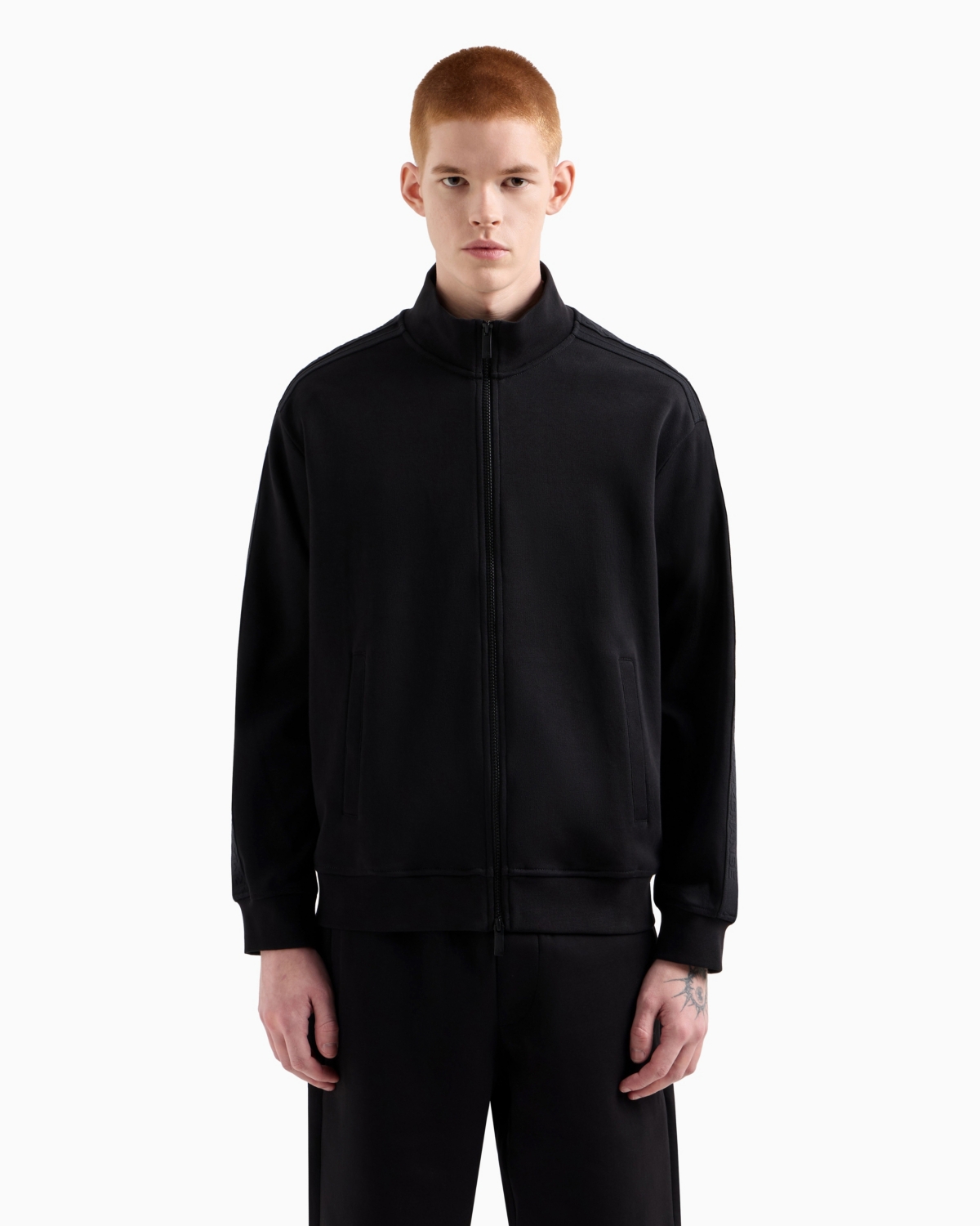 A|X Armani Exchange Men's Regular-Fit Logo Tape Full-Zip Track Jacket