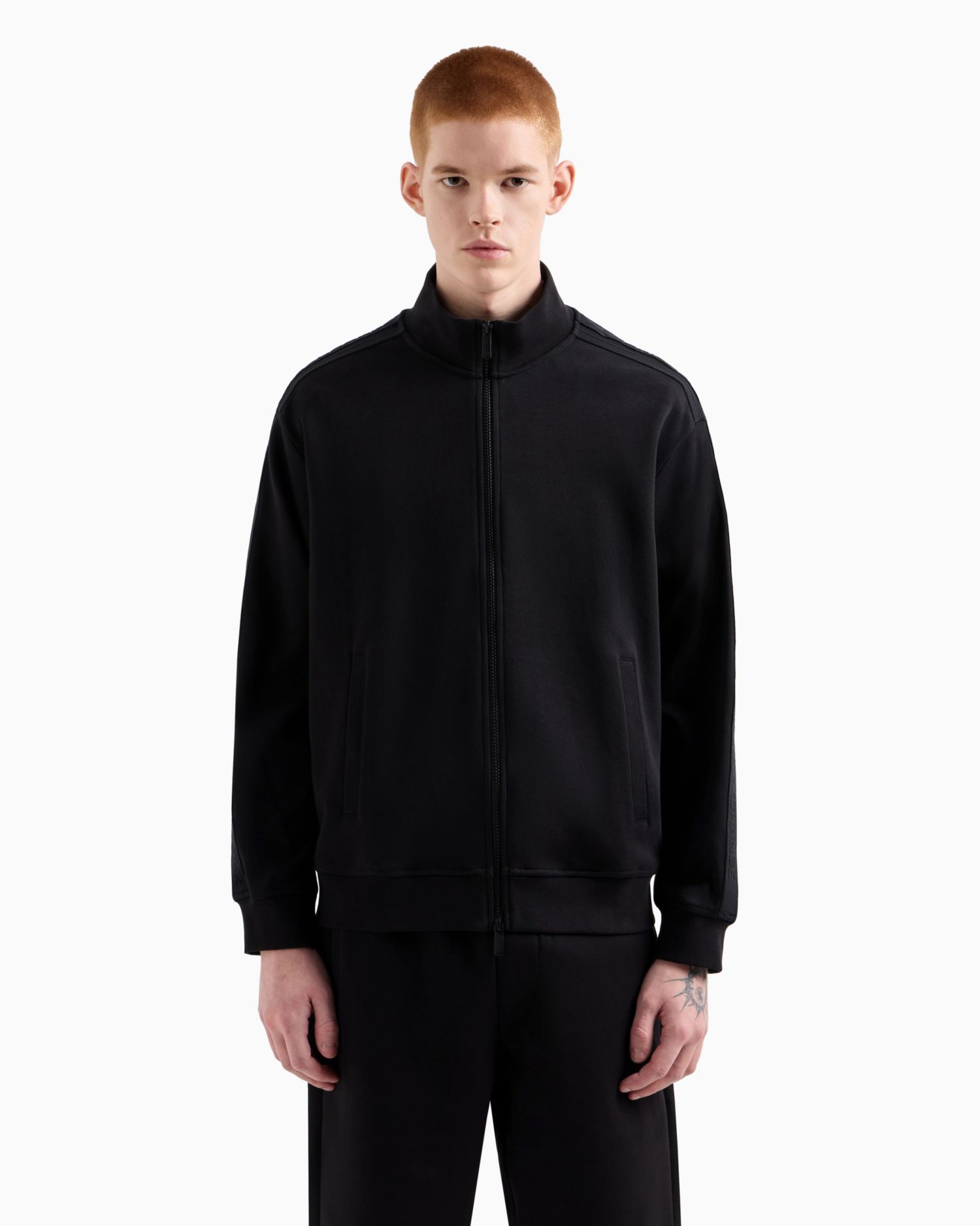 Men's Regular-Fit Logo Tape Full-Zip Track Jacket