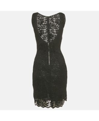 Women's Black Lace Sleeveless Mini Dress