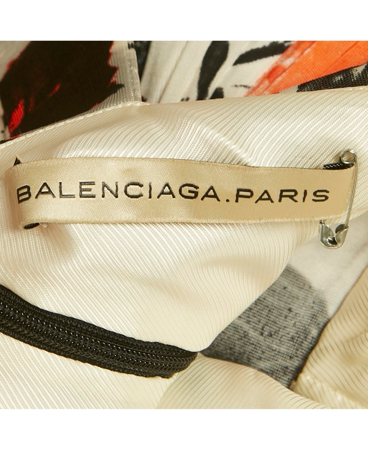 Pre-Owned Balenciaga Women's Orange Floral Print Jersey Mini Dress