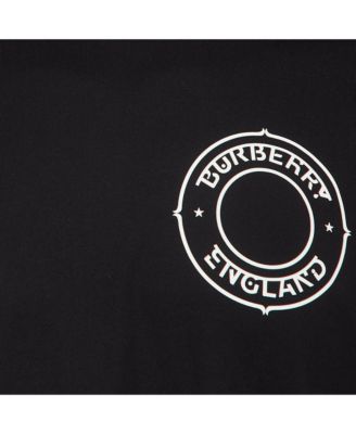 Men's Black Printed Cotton Knit Crew Neck Tshirt