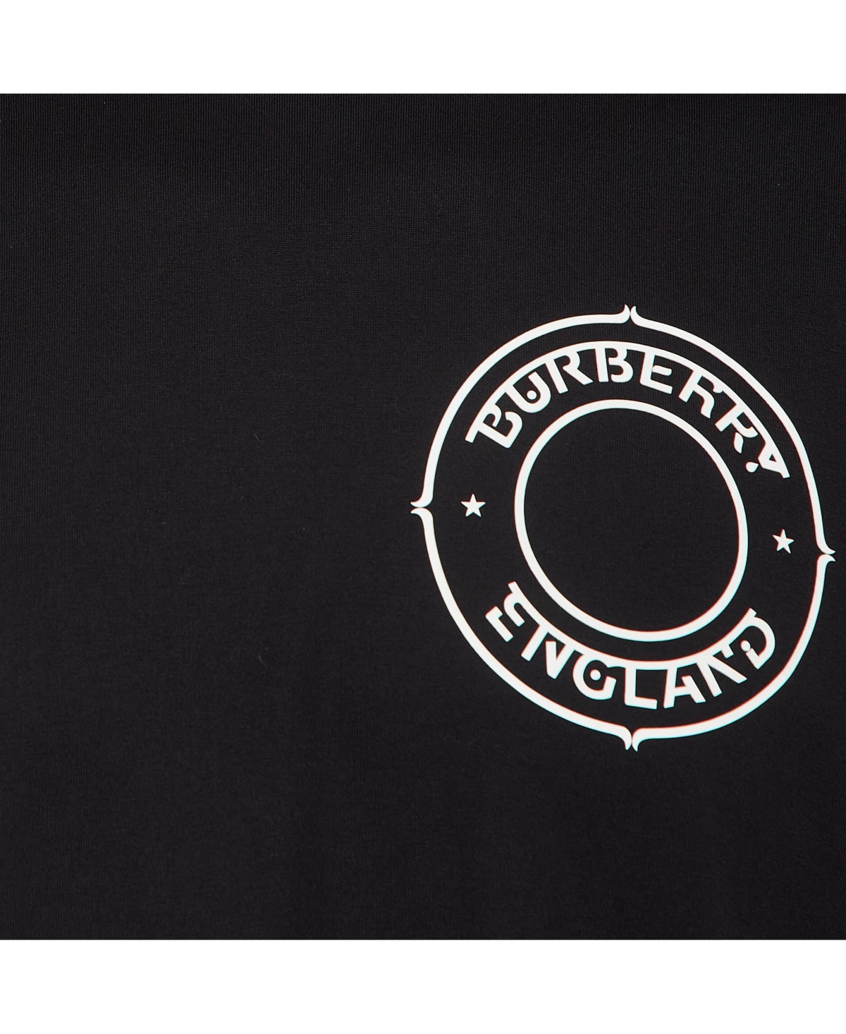 Pre-Owned Burberry Men's Black Printed Cotton Knit Crew Neck Tshirt