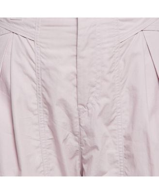Women's Light Purple Cotton Pleated Trousers