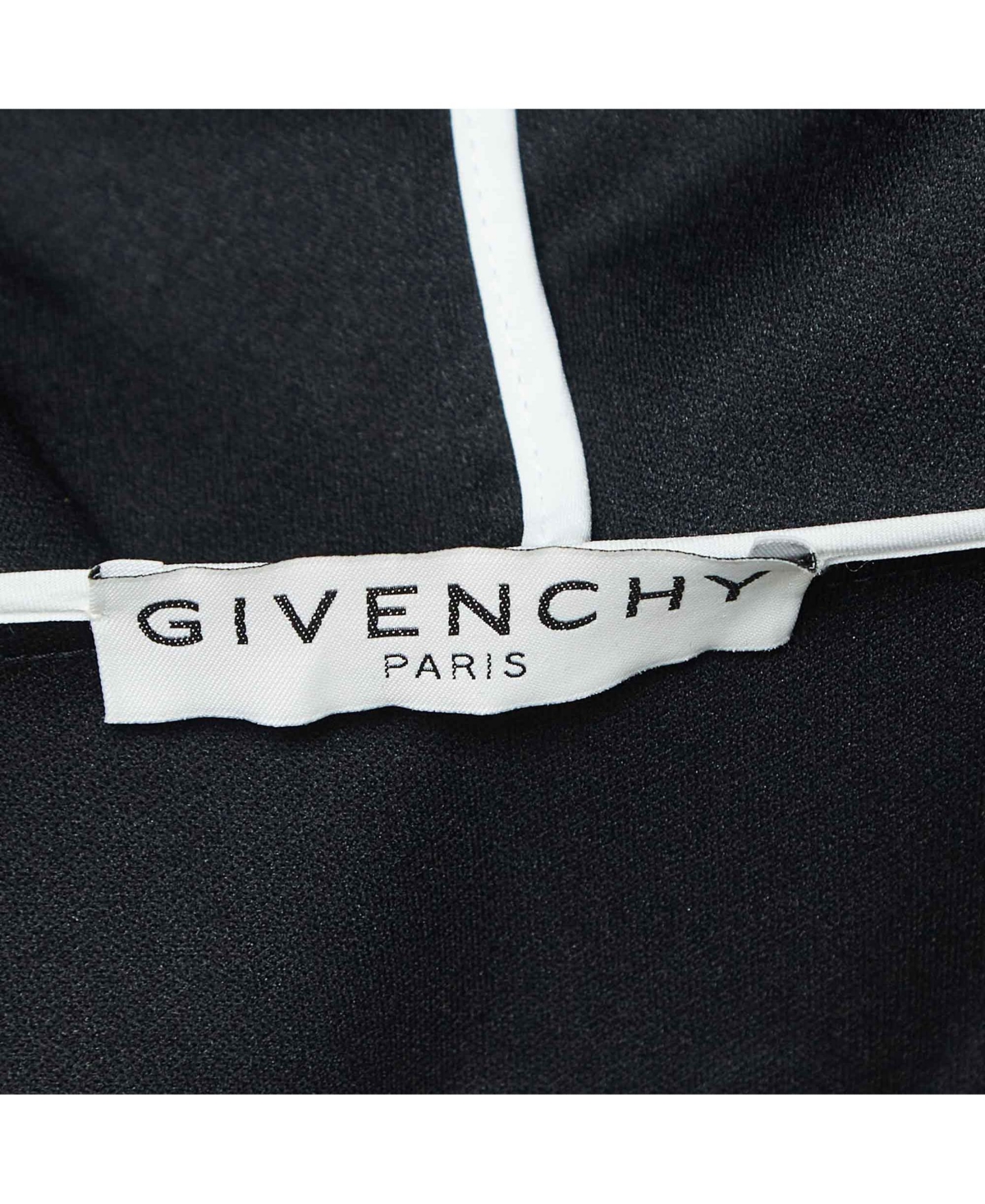 Pre-Owned Givenchy Men's Black Contrast Trim Synthetic Oversized Raincoat