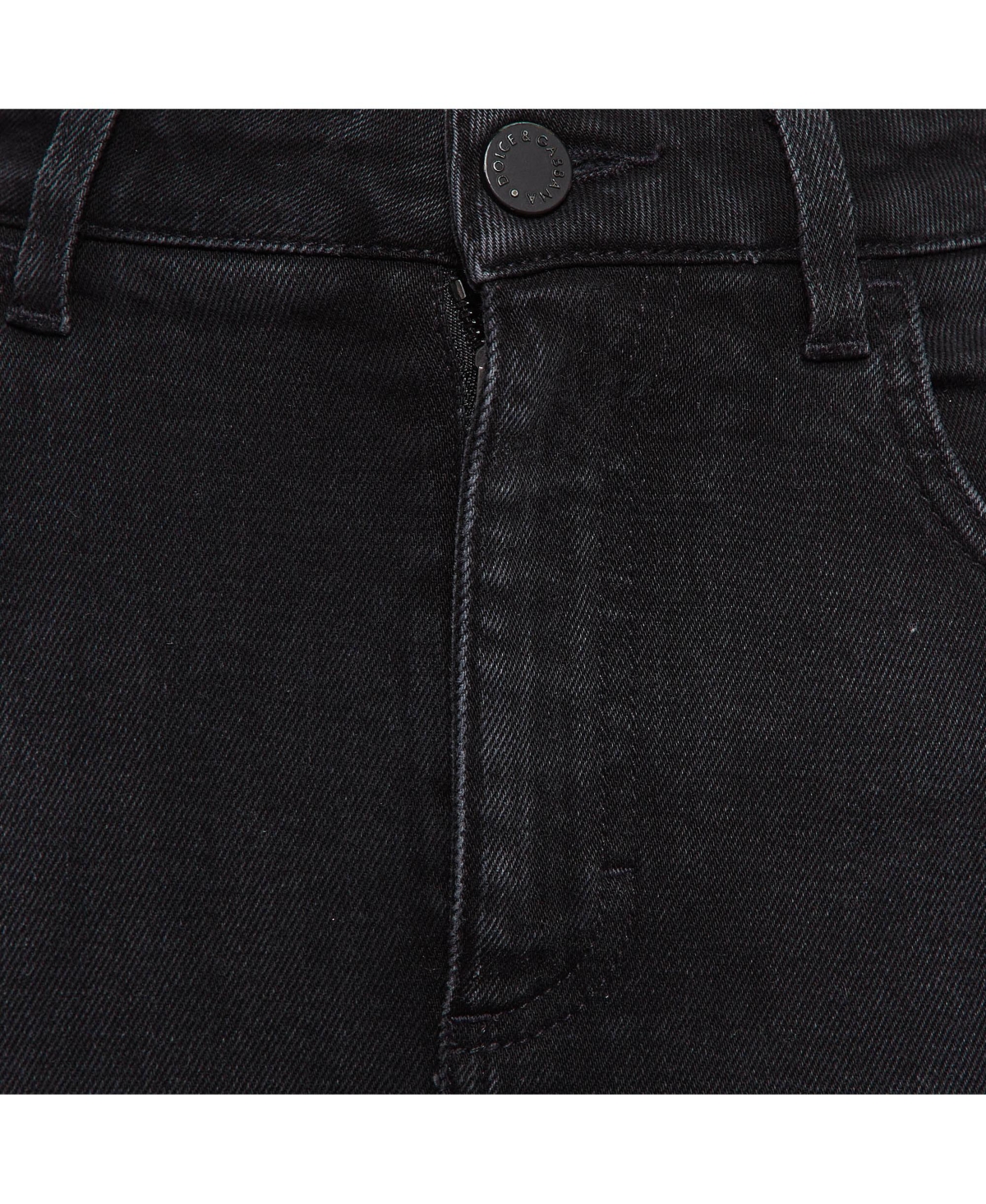 Pre-Owned Dolce & Gabbana Women's Black Denim Mini Skirt