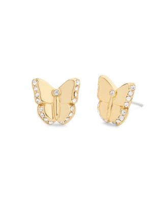 Faux Stone Pav&eacute; Icons Butterfly Stud Earrings