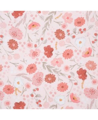 Flower Power Floral/Strawberry Baby Fitted Crib/Toddler Sheet