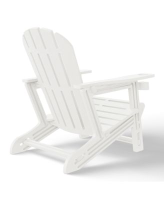 No-Tools Outdoor HDPE Patio Adirondack Chair with Patio Ottoman