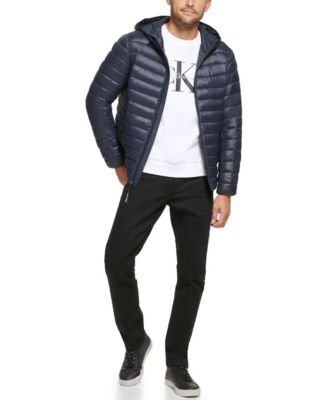 Men's Hooded & Quilted Packable Jacket