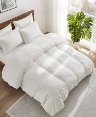 Ultra Lightweight Goose Down Feather Fiber Comforter, Twin