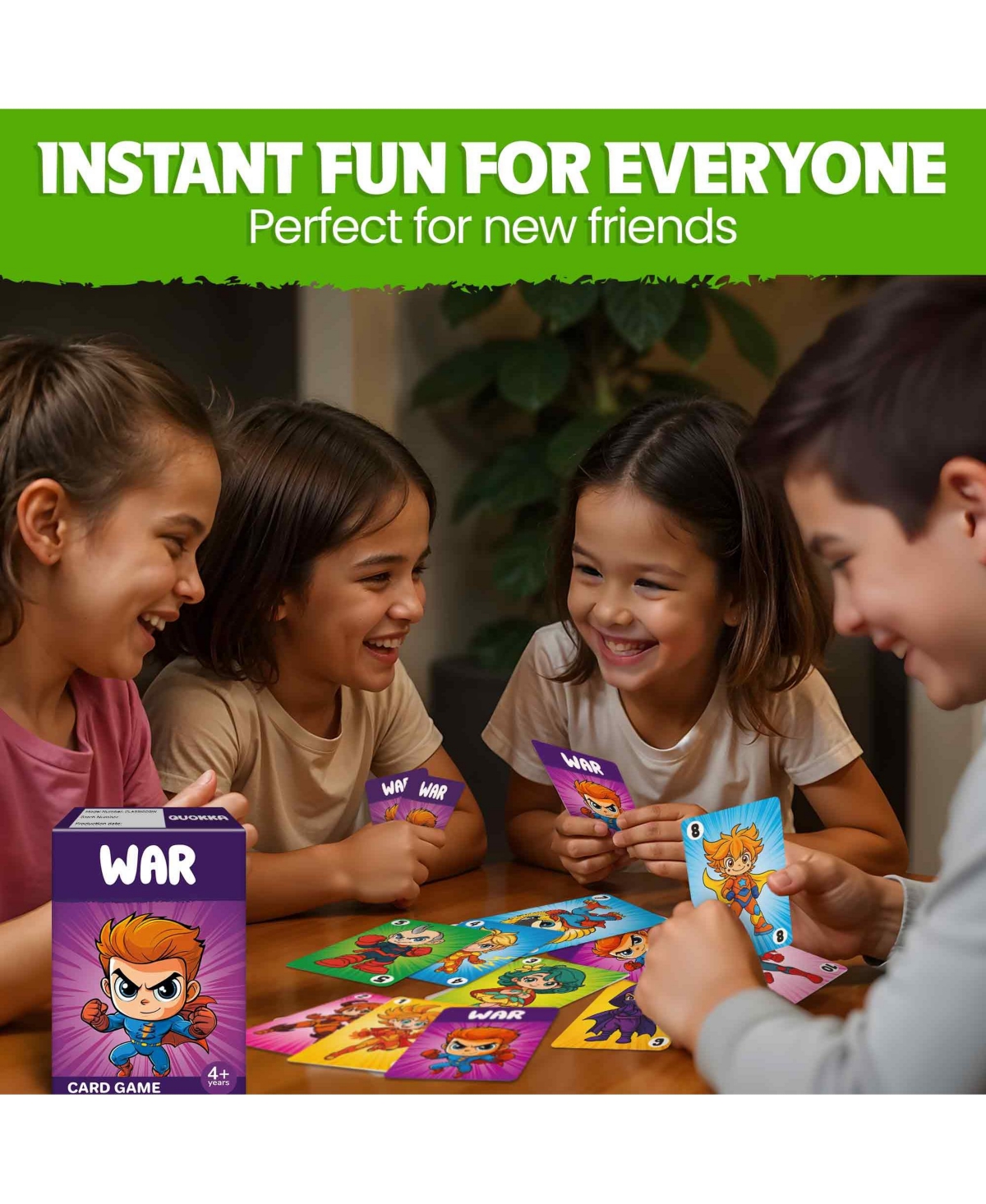 Quokka Crazy 8 Card Games for Kids Fun Family Game with Cute Animals, Playdates, Time