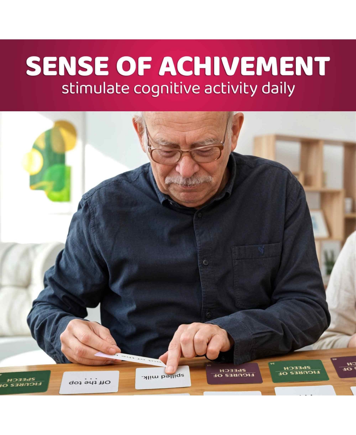 Quokka Elderly Memory Games for Seniors – 202 Cards for Alzheimer's or Dementia Activities – Expression Brain Card Games for Seniors wit
