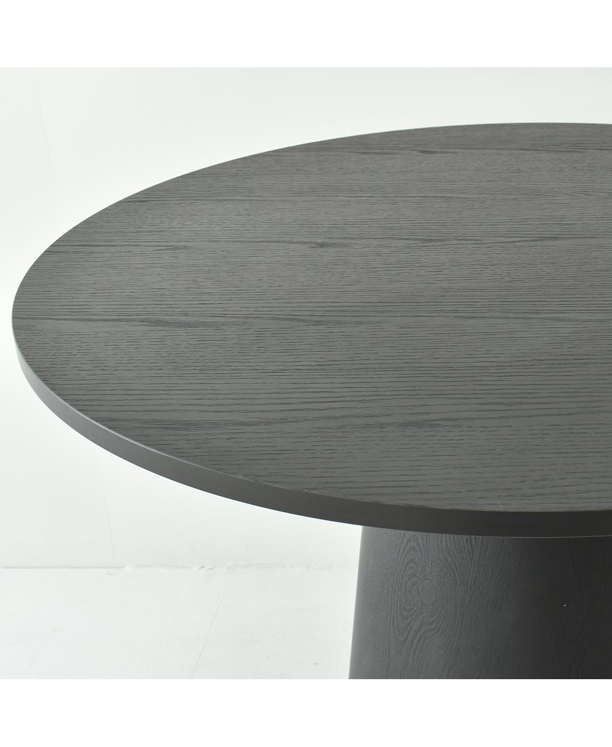 Maison Boucle 3-Piece Modern Dining Set, 35'' Round Pedestal Table with Velvet Upholstered Armchairs, Small Kitchen or Apartment Set