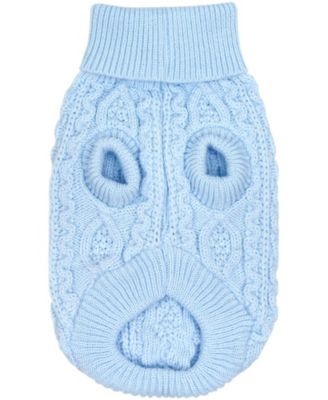 Parisian Pet Cable Knit Sweater Powder Blue