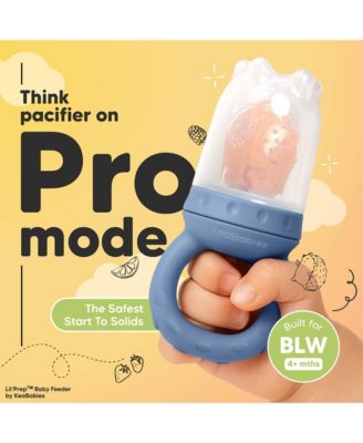 2-Pack Prep Baby Food Feeder, BPA-Free Silicone Baby Fruit Feeder for Teething, 6-12 Months BLW Feeding Essentials