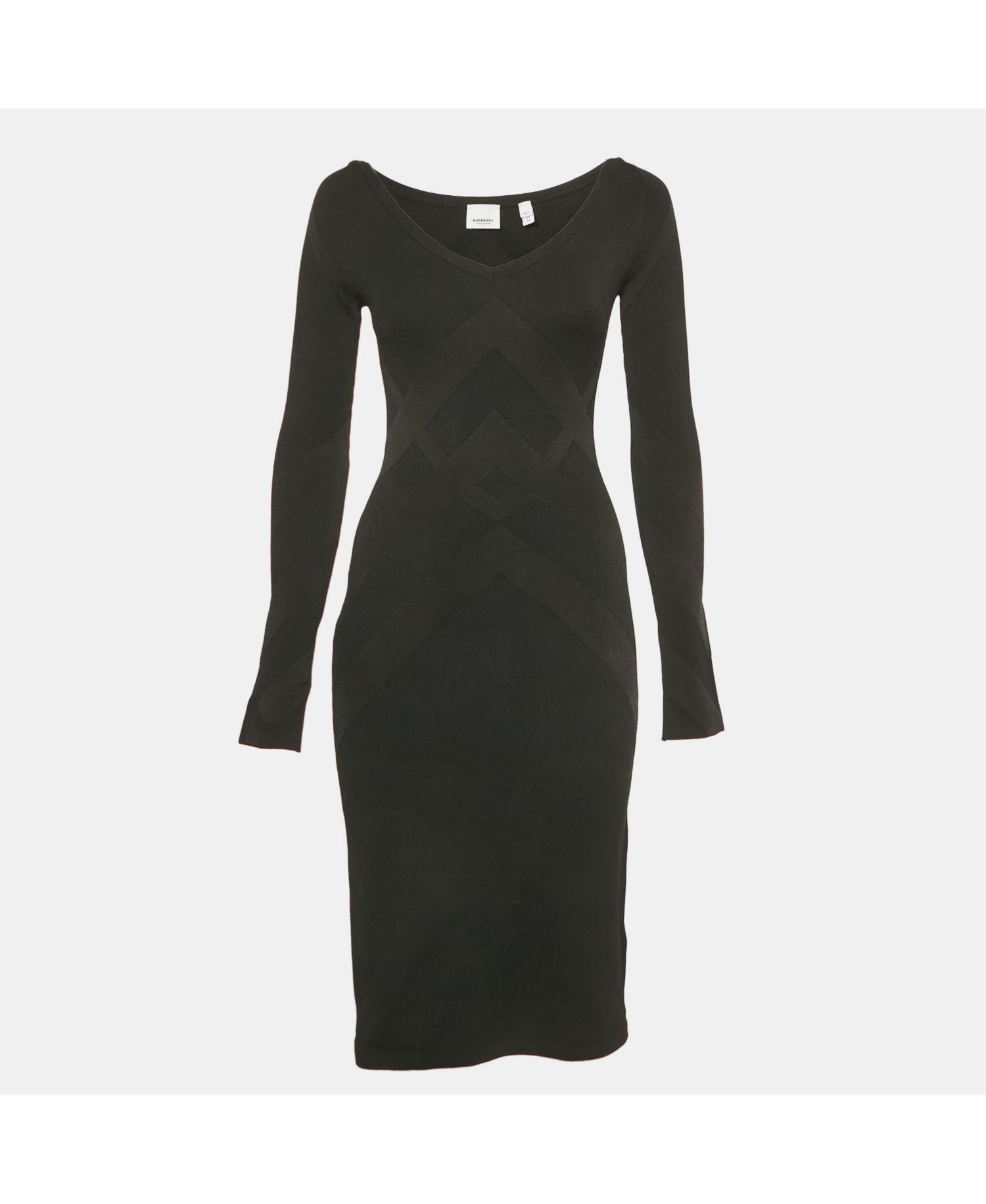 Women's Black Stretch Knit Flared Mini Dress