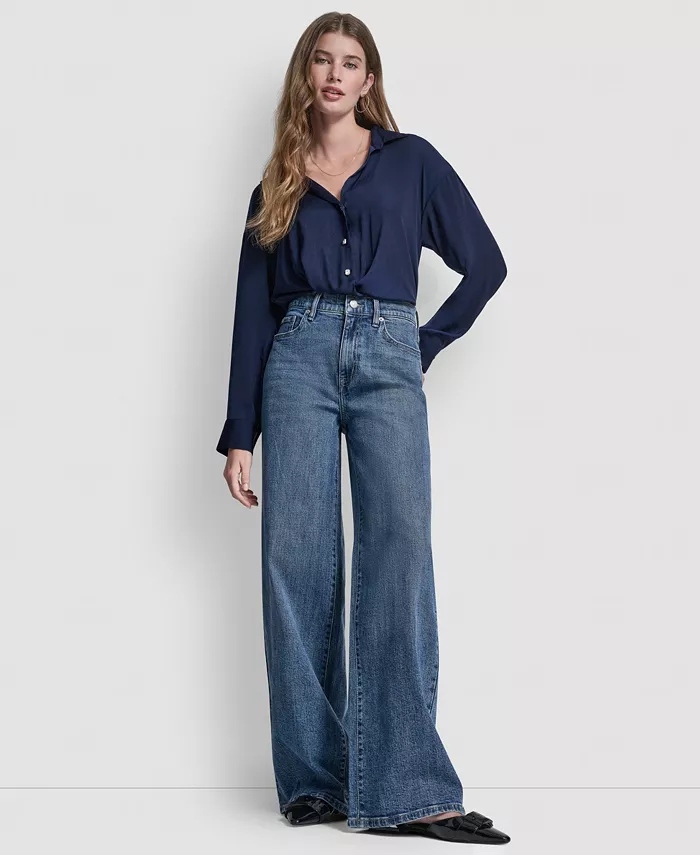 Petite High-Rise Modern Wide Leg Jeans - thumbnail 2