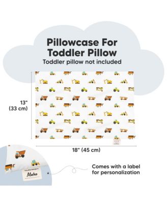 Toddler 13X18 Pillowcase, Soft Waterproof Pillow Protector Cover for Kids, Boys, Girls, Travel