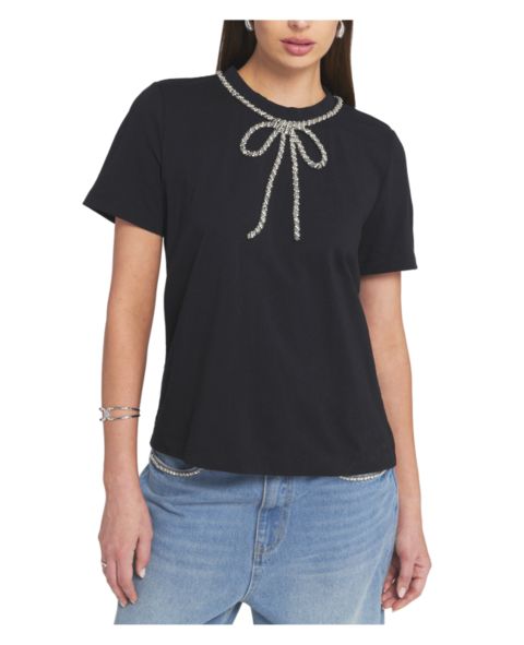 Женская футболка ELLE Collection Embellished Bow Tee