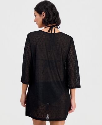 Women's Lace-Up Tunic Cover-Up