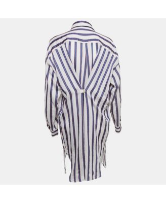 Women's Etoile White/blue Stripe Cotton Blend Seenli Dress