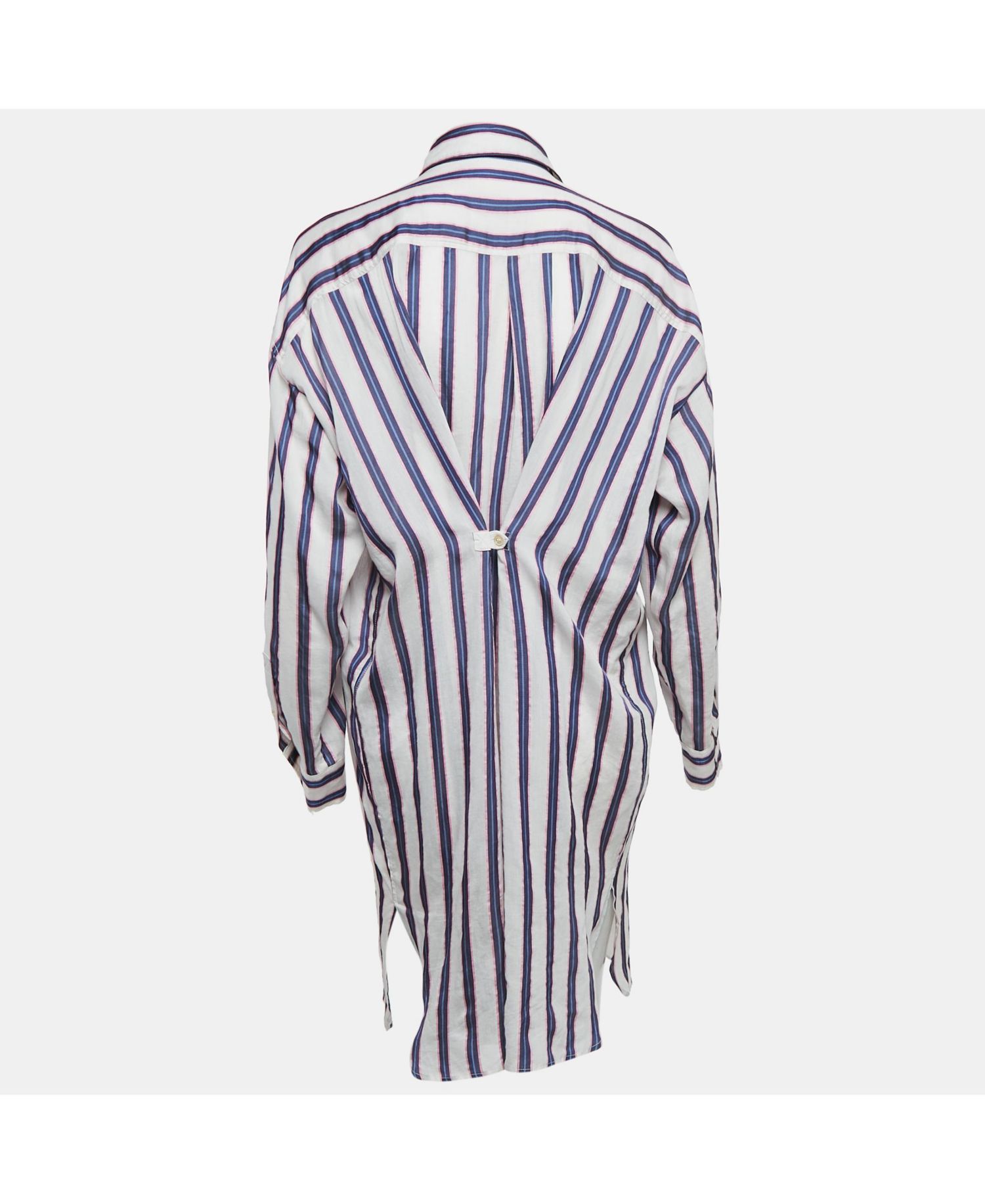 Women's Etoile White/blue Stripe Cotton Blend Seenli Dress