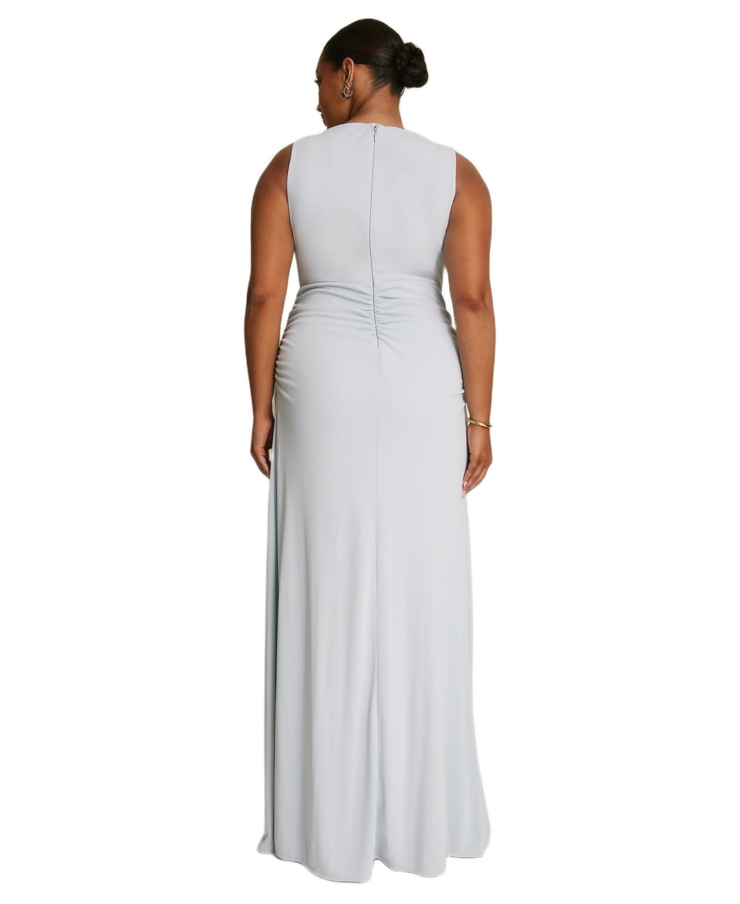 Women's Drape Gathered Sleeveless Stretch